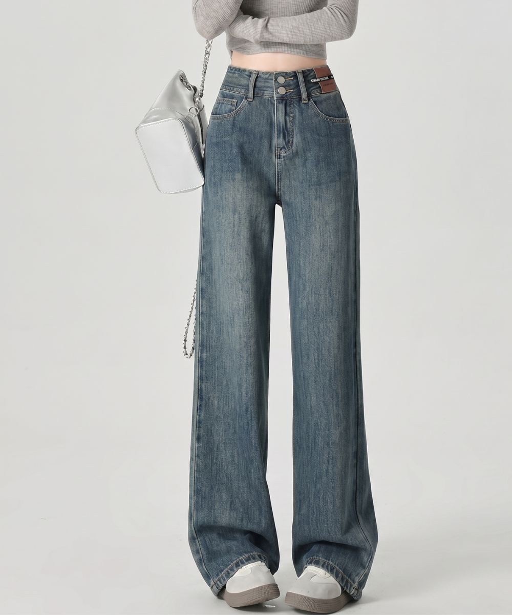 Calça Jeans Dual Wide Leg Cintura Alta