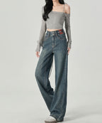 Calça Jeans Dual Wide Leg Cintura Alta