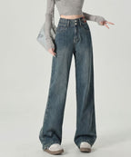 Calça Jeans Dual Wide Leg Cintura Alta