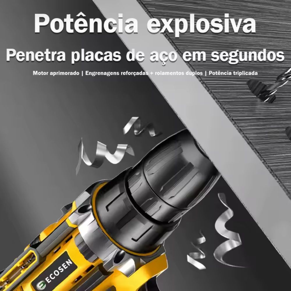 Parafusadeira e Furadeira a Bateria Normatta Ecosen | Potência absoluta para o dia todo